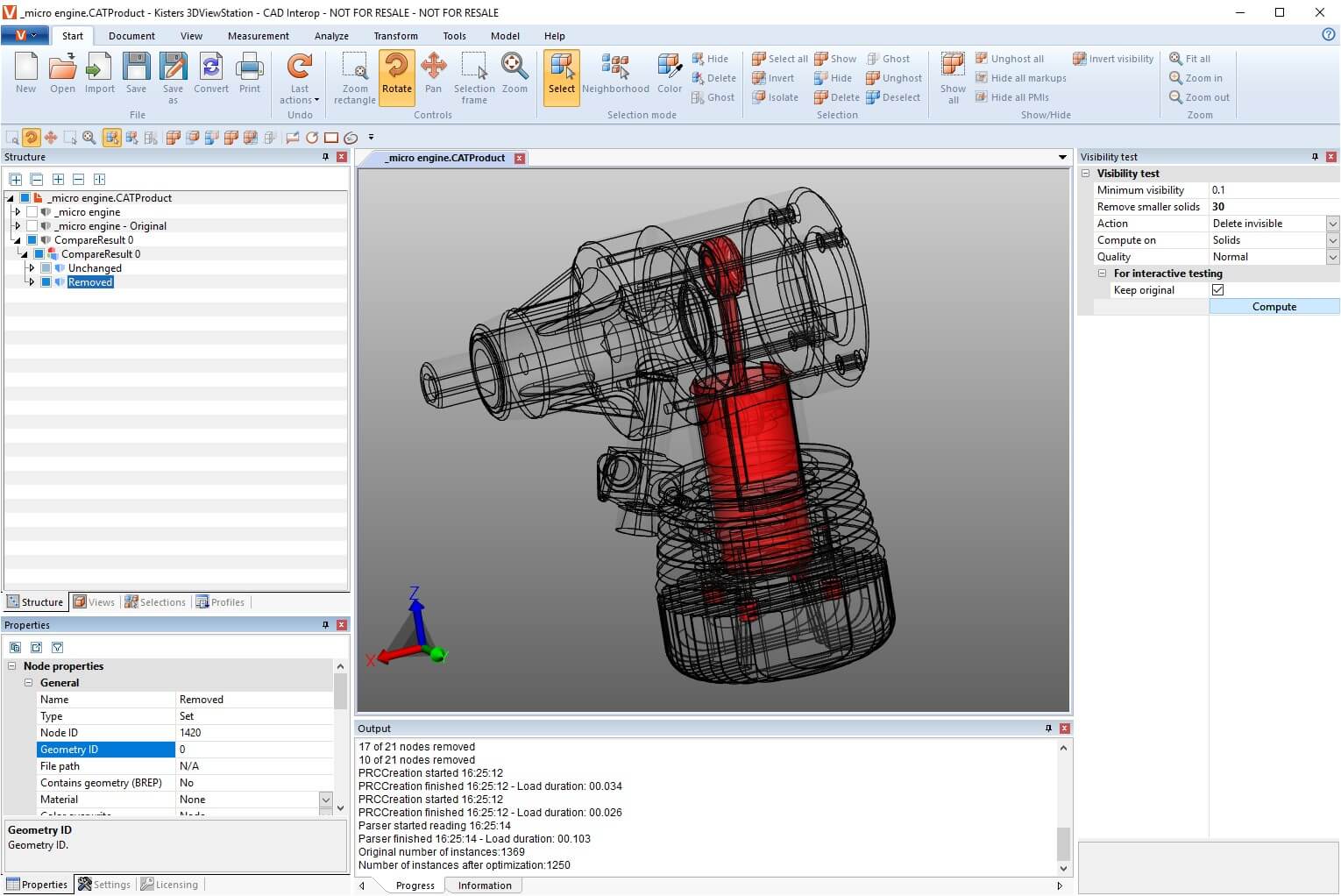 3DViewStation Visibility test feature